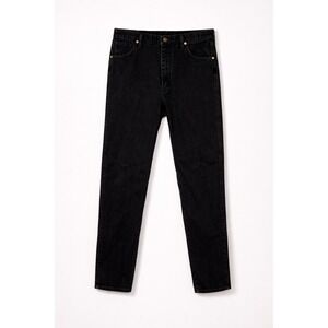 Men's Wrangler Cowboy Black‎ Jeans Straight Leg Denim 36x34 Grunge Western